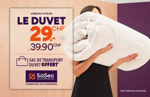 5àsec – rabais duvet