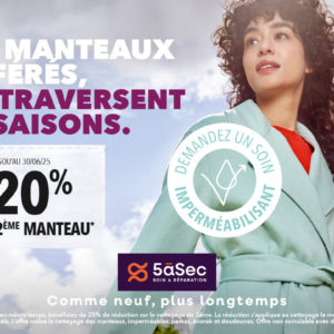 5àsec -20% sur le 2ème manteau