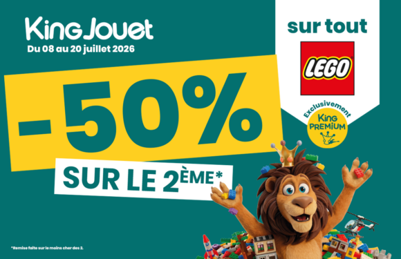 King Jouet – 50% sur le 2e LEGO