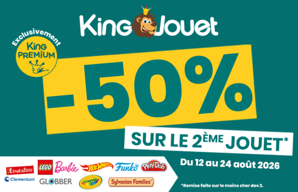 King Jouet – 50% sur le 2e jouet